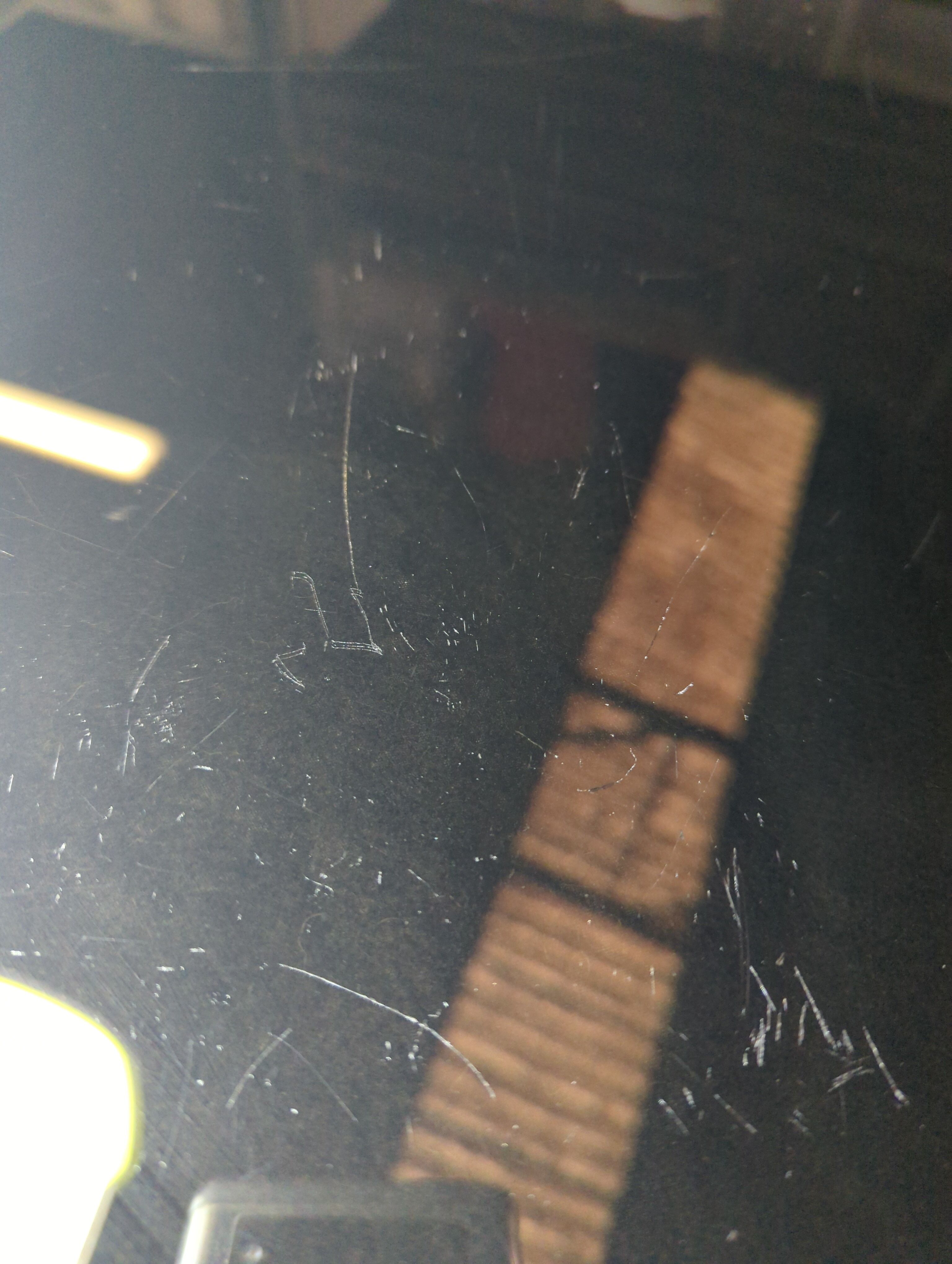 Coffee table bamboo smoked glass