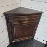 Pair of oak corner cabinets