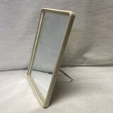 Vintage bakelite white barber mirror