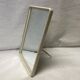 Vintage bakelite white barber mirror