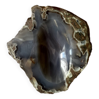 Vide poche vintage en pierre semi-précieuse, agate