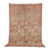 Tapis marocain vintage pêche 174 x 263 cm - Tapis en laine berbère - Tapis fait main