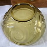 Coupe Art déco en verre jaune