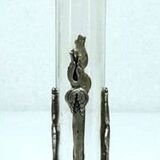 Ancien bougeoir verre/étain - poinçon - Début XXe