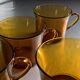 Lot de 4 tasses Duralex ambrées