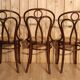 Série de x6 chaises bistrot Hofmann modèle aile d'ange