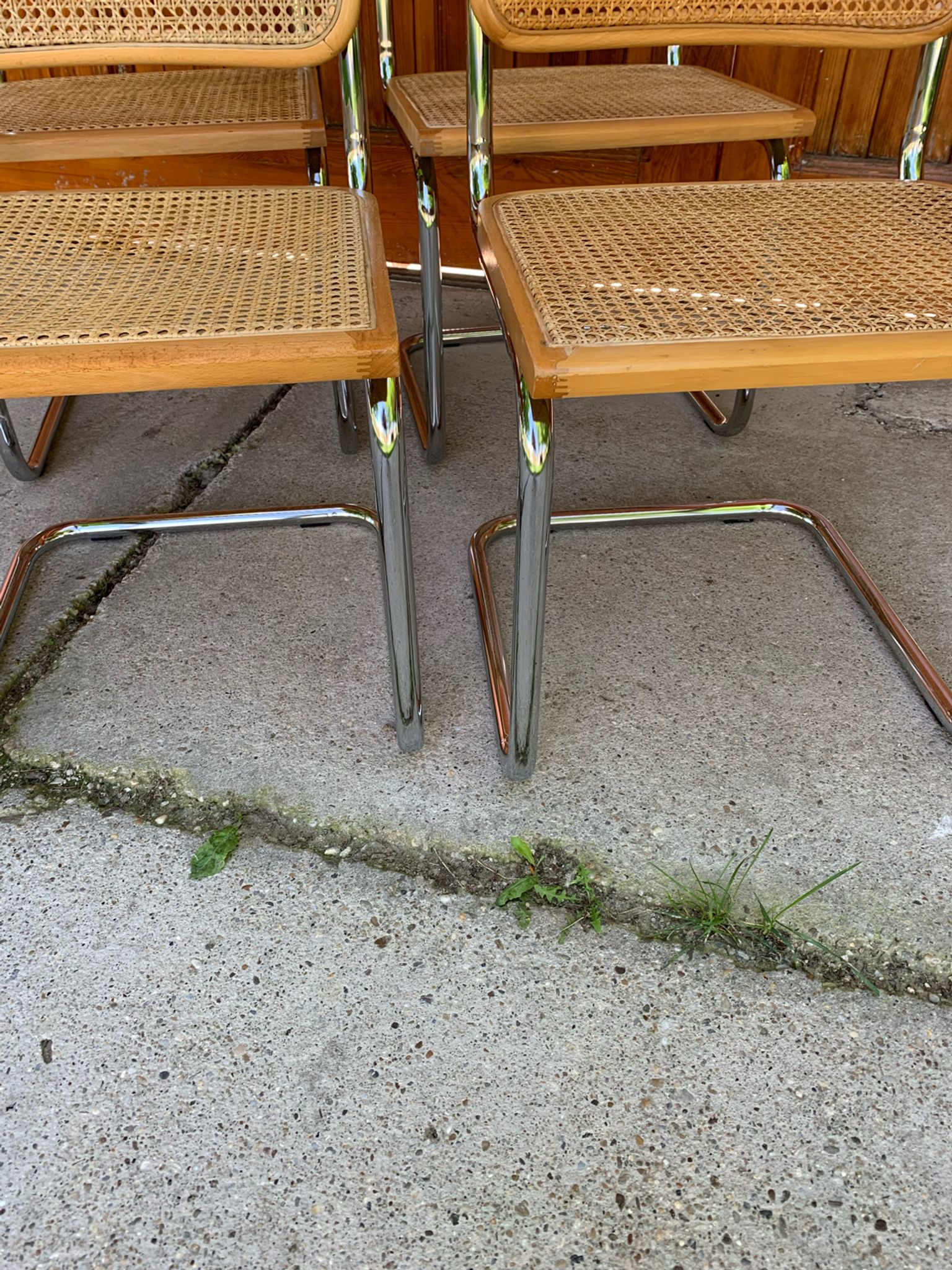4 chaises italiennes du milieu du siècle Marcel Breuer B32 Cesca, années 70