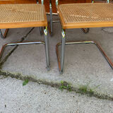 4 chaises italiennes du milieu du siècle Marcel Breuer B32 Cesca, années 70