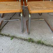 4 chaises italiennes du milieu du siècle Marcel Breuer B32 Cesca, années 70