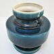 Vase céramique craquelée bleu canard 1970
