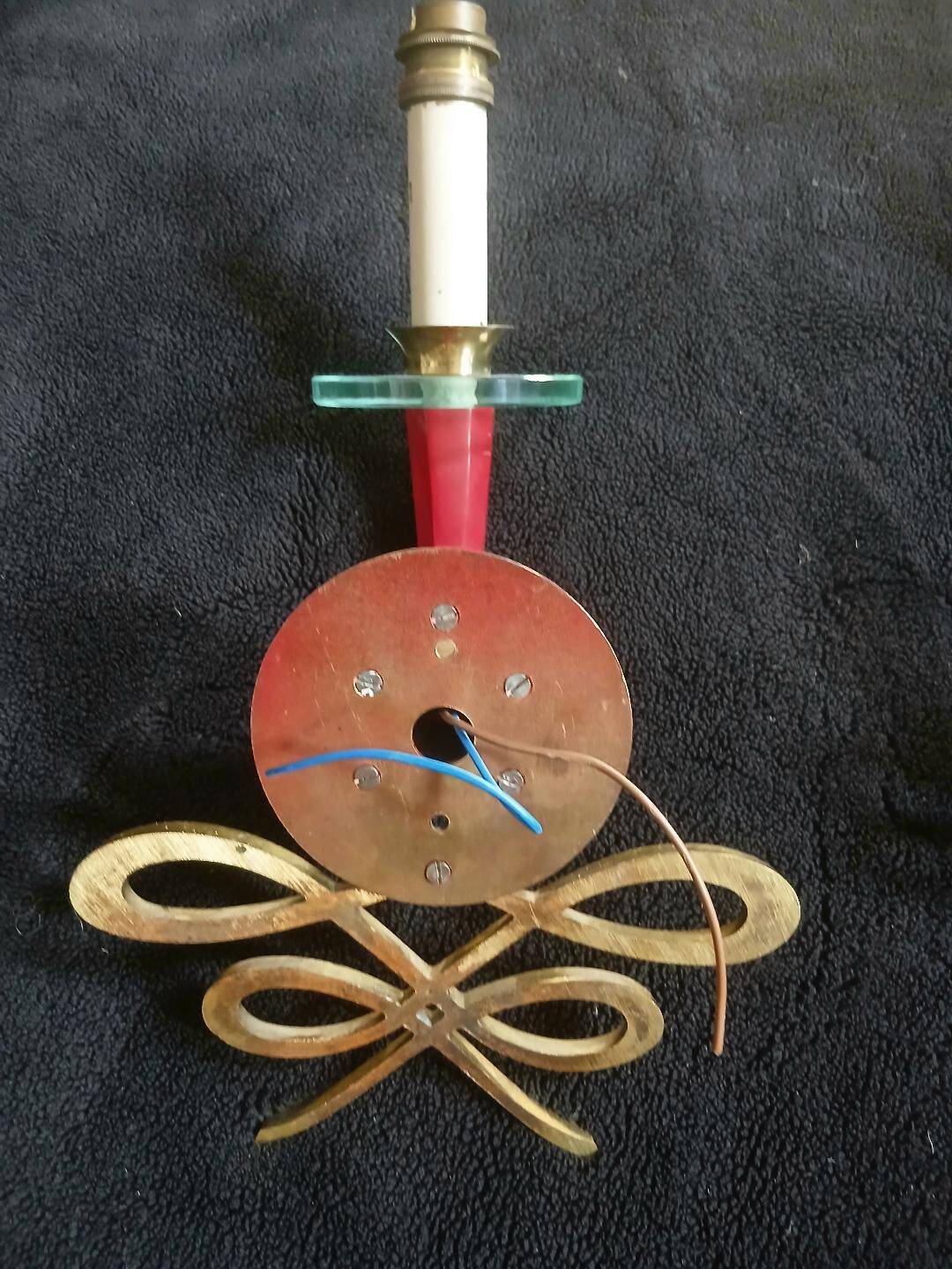 Appliques bronze et verre jules leleu art deco