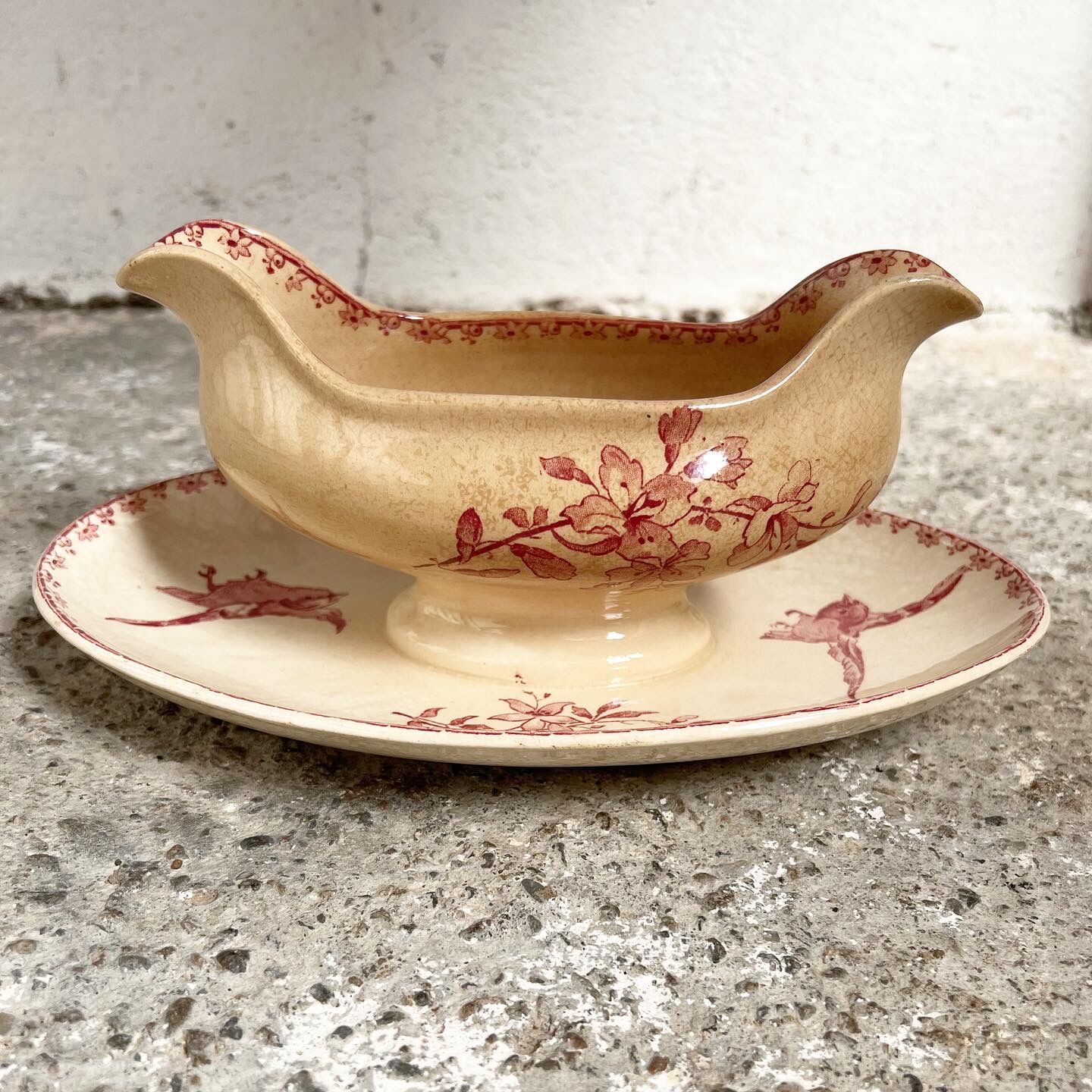 Saucière birds model Favori Sarreguemines & Digoin