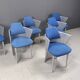 Set of 6 postmodern dining chairs, 1980s