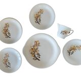 Antique cake service in Saint-Amand earthenware (Nord)