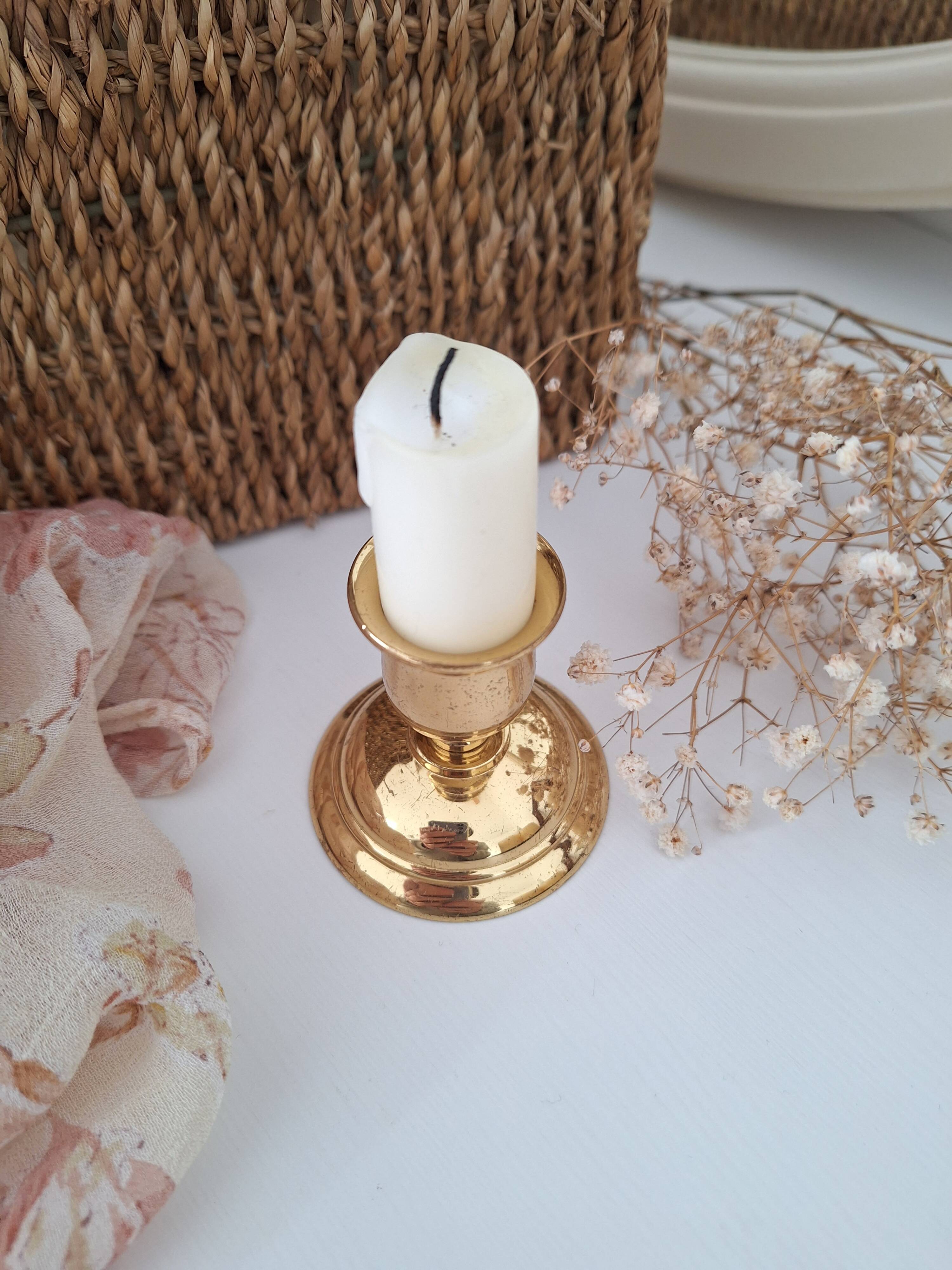 Golden candle holder