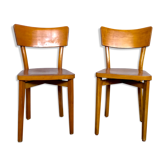 Paire de chaises en bois troquet bistrot