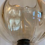 Table lamp with a round ridged lampshade vintage