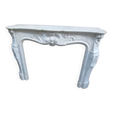 19th century Carrara marble fireplace