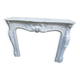 Cheminnée en marbre de Carrara XIXème