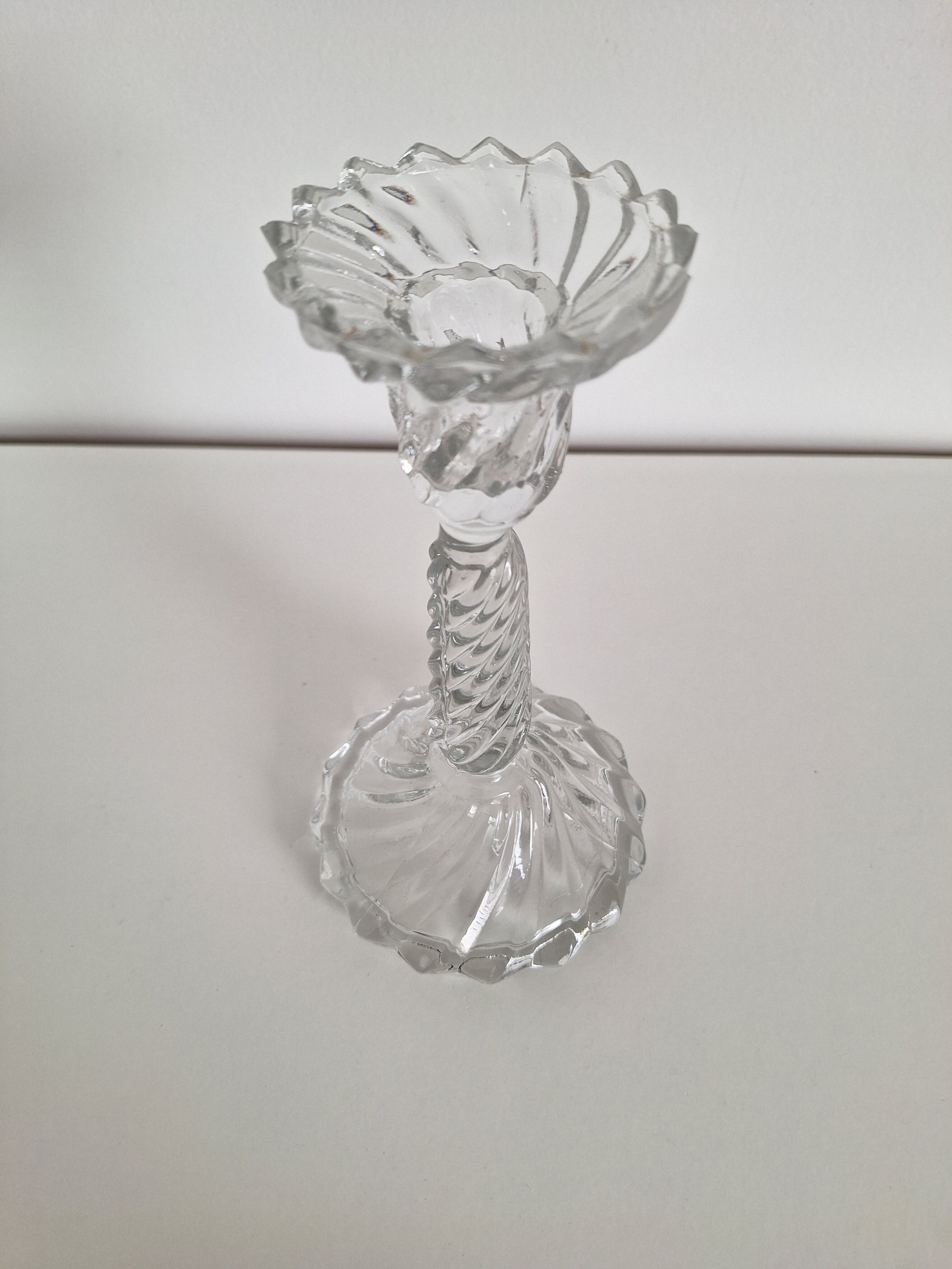 Vintage glass candle holder