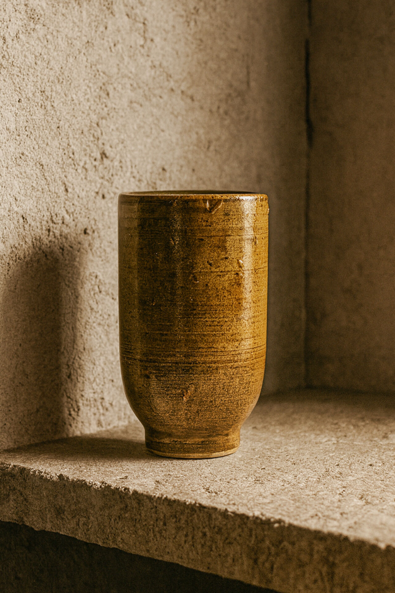 Vase vintage en grès d'art