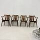 Set of 4 Plywood dining chairs , 1960s