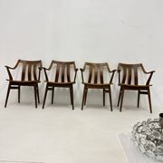 Lot de 4 chaises de salle à manger en contreplaqué, années 1960