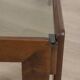Vintage 70's table in wood and glass design Afra e Tobia Scarpa
