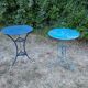 Wrought iron pedestal table/console/bistro table