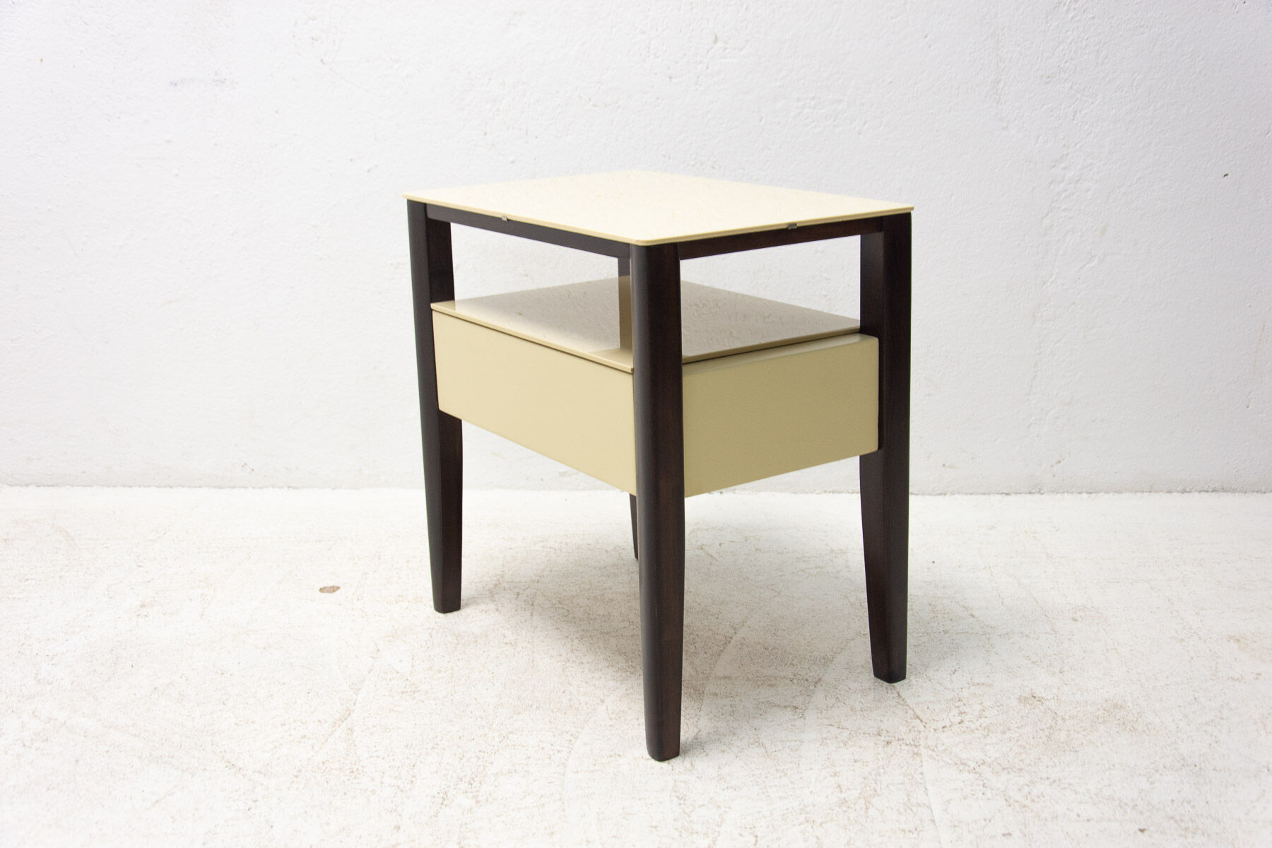Modernist side or bedside table, Czechoslovakia, 1960s