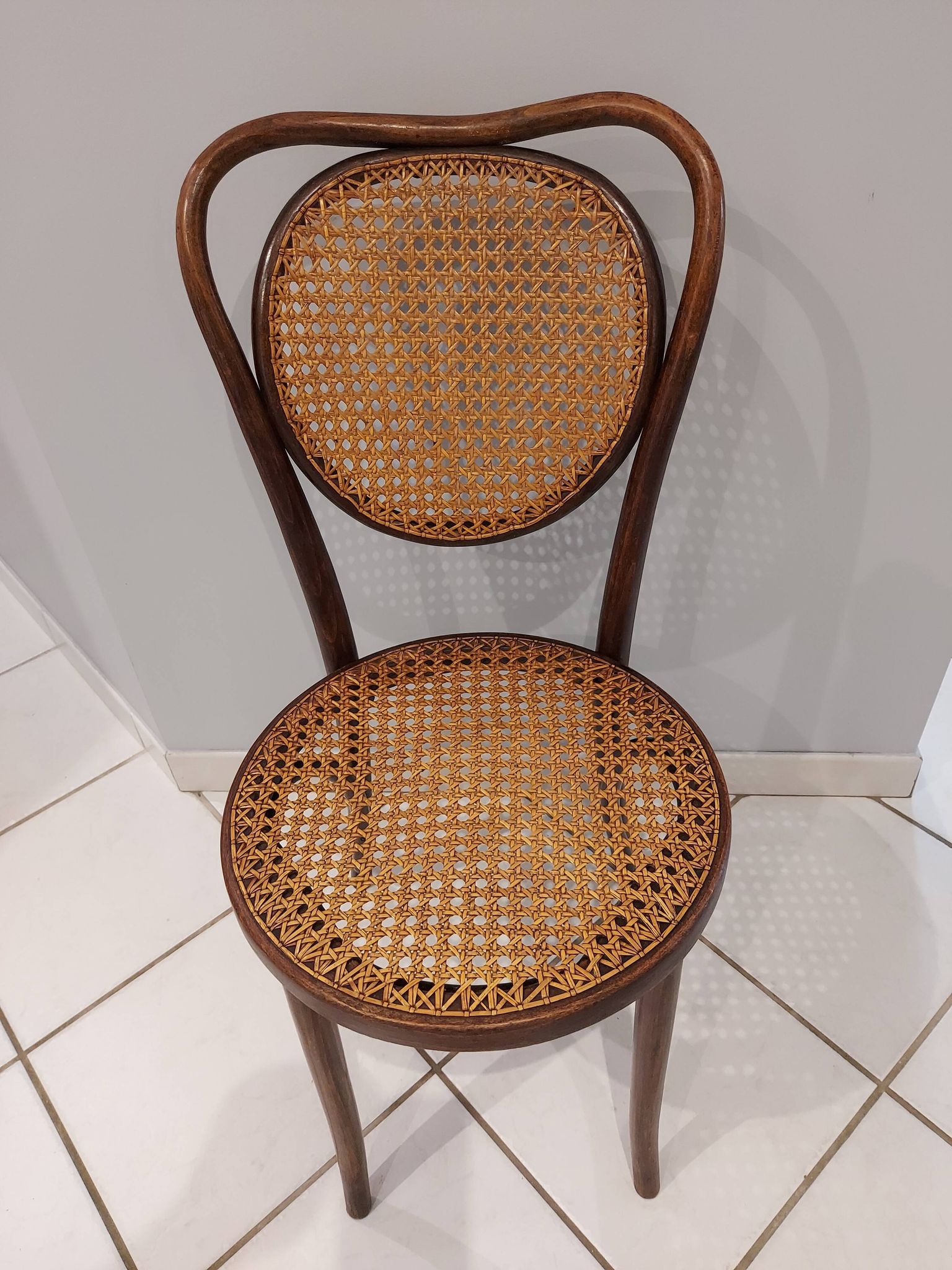 Suite of 4 chairs Bistrot cannage ZMP Radomsko for Thonet 1950s