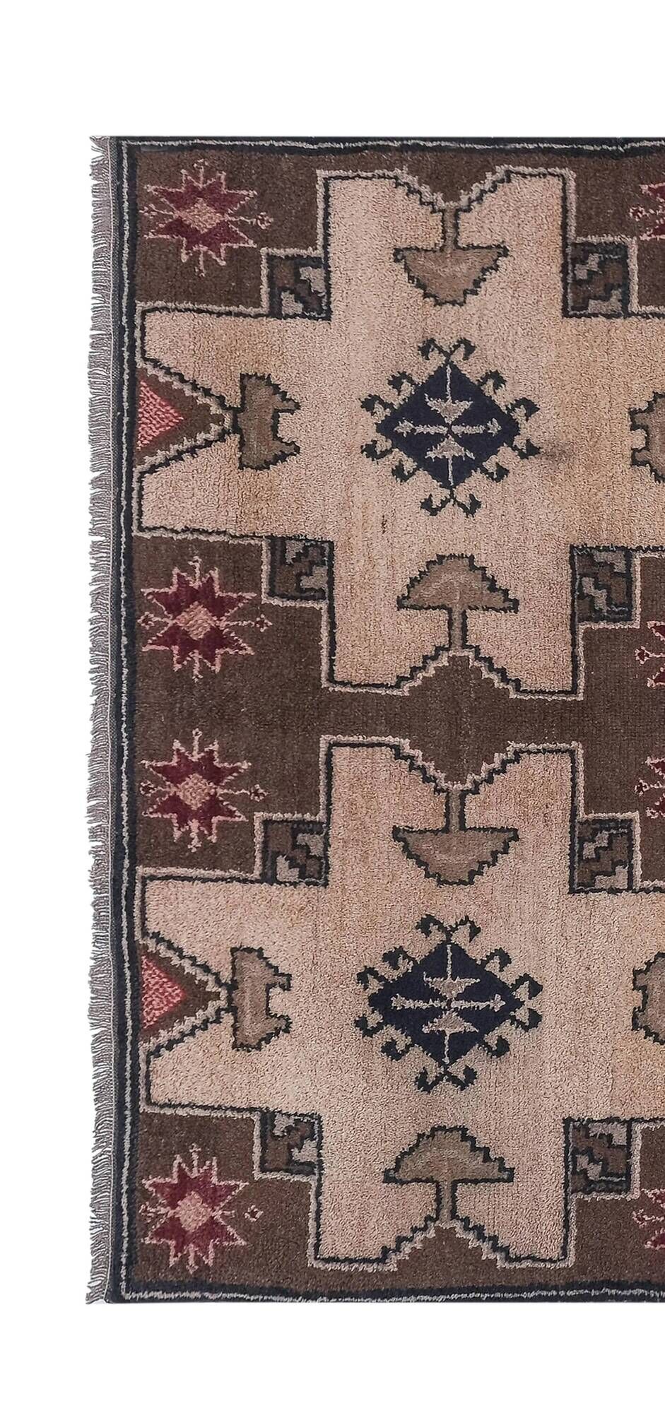 Vintage Turkish rug handmade 138x244 cm