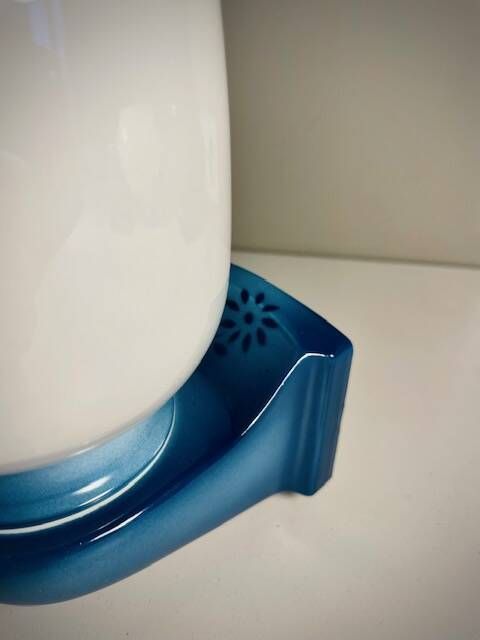 Pair of blue vintage Tovi wall lights Mid Century Modern/Space Age opal