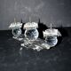 Swarovski candlestick in cut crystal signed sc swarovski design 1980