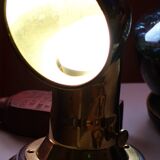 Lampe de table en laiton et bois