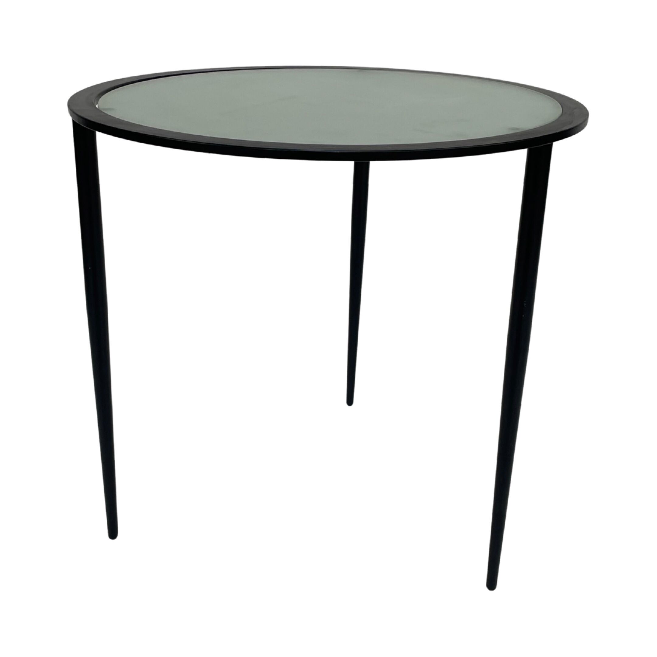 Vintage side table 80s metal and glass