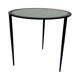 Vintage side table 80s metal and glass