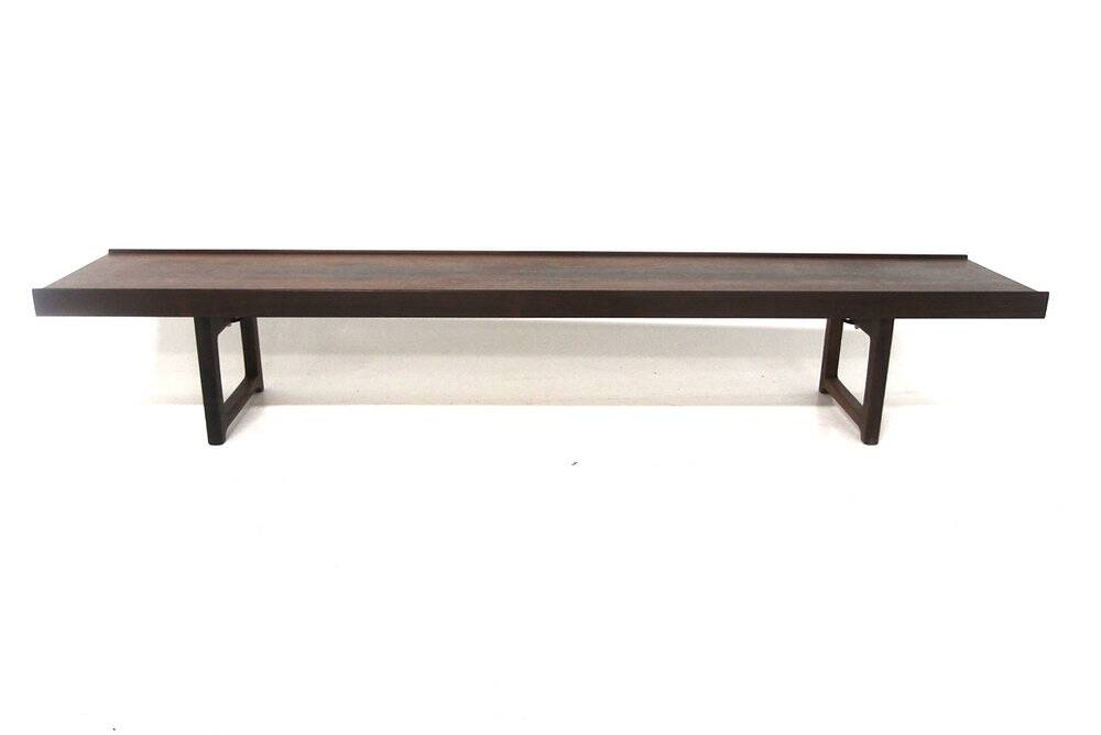 "Krobo" bench in rosewood, Torbjørn Afdal for Bruksbo, Norway, 1960
