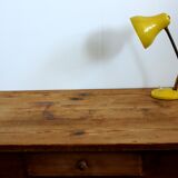 Lampe de bureau chevet vintage jaune année 50