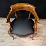Walnut office chair – Restoration period – 19th century