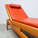 Vintage Swiss design sunbed daybed chaise longue 1950's