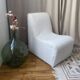 Boucle wool fireside chair