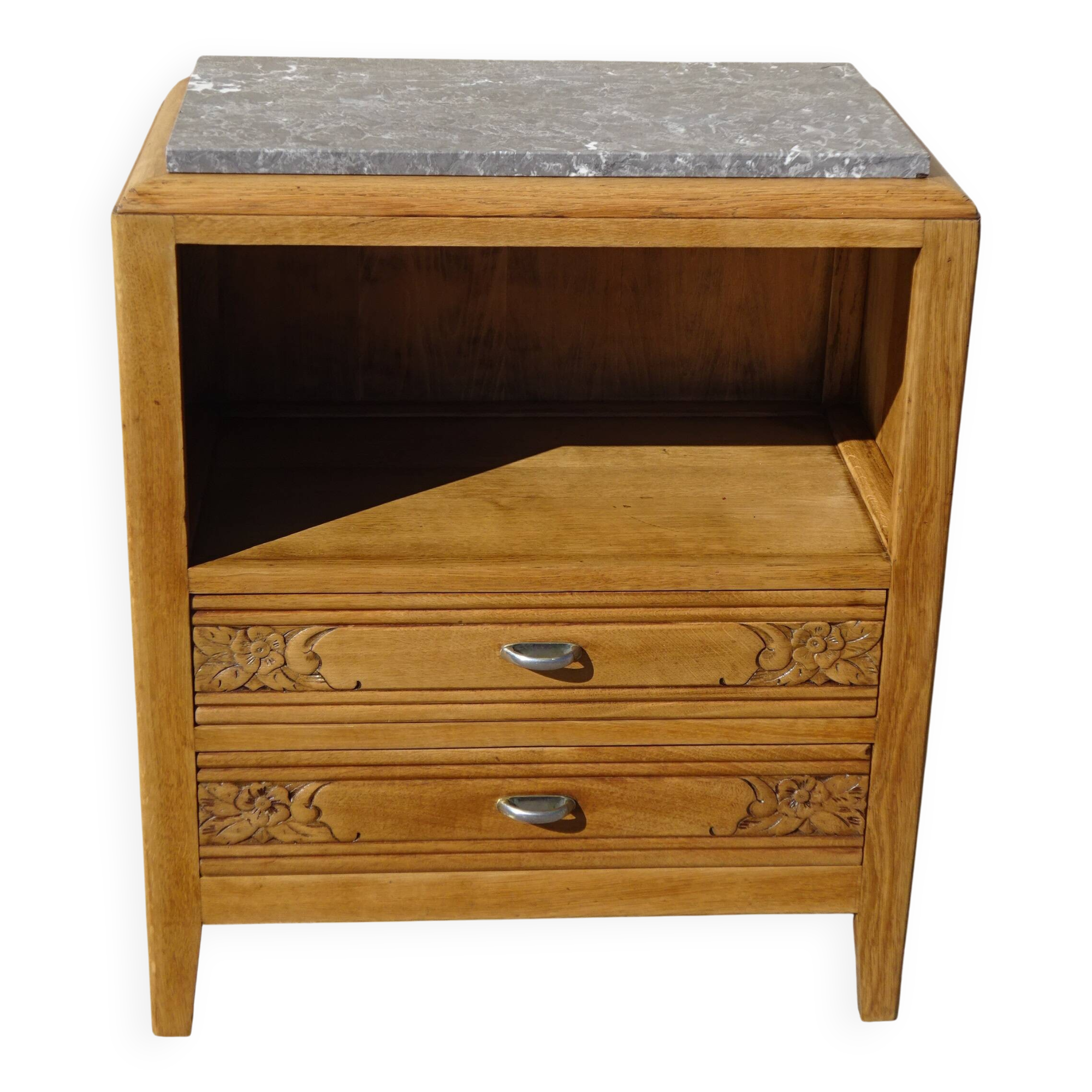 Large oak bedside cabinet