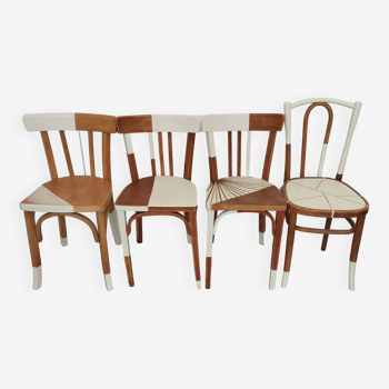 Feather white bistro chairs