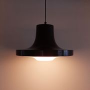 Brown metal pendant lamp with perspex diffuser for ab fagerhult, sweden