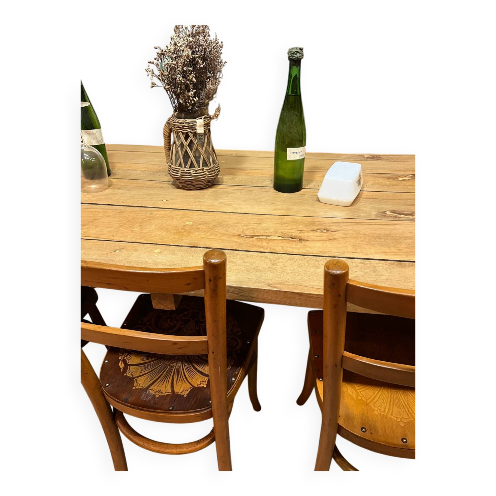 Old workshop table in elm