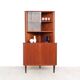 Vintage Danish teak corner cabinet with display case, 1960s