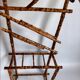 Antique bamboo wardrobe with mirror — exotic style, late 19th century