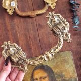 Pair of Louis XV style handles, bronze