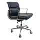 Eames ICF for Herman Miller black leather Soft Pad height adjustable Group chair